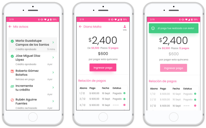 Final UI — payment flow