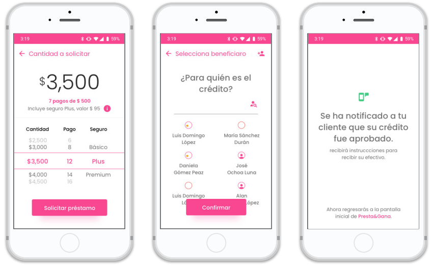 Final UI — transaction history