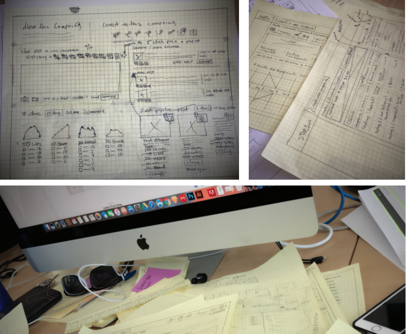 Wireframe flows — multi-step task pathways
