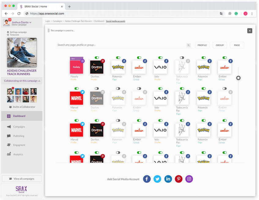 Mobile screens — post management